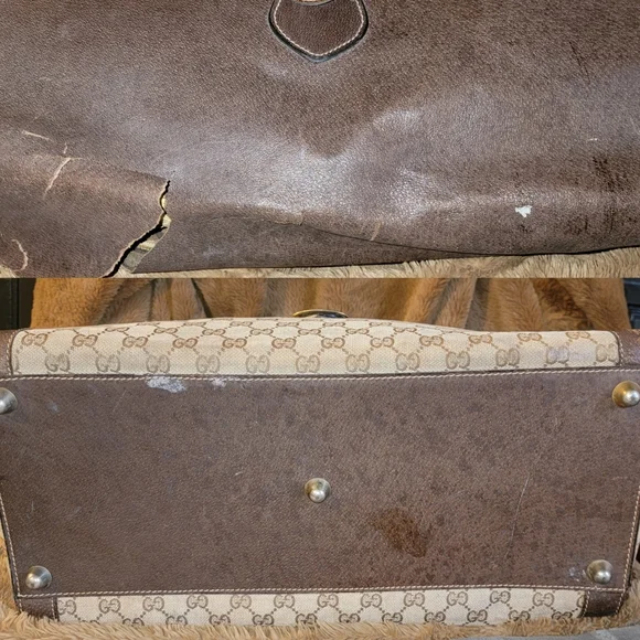 Gucci GG Boston weekender LARGE Carryall travel luggage Vintage Authentic Rare - Picture 8 of 14